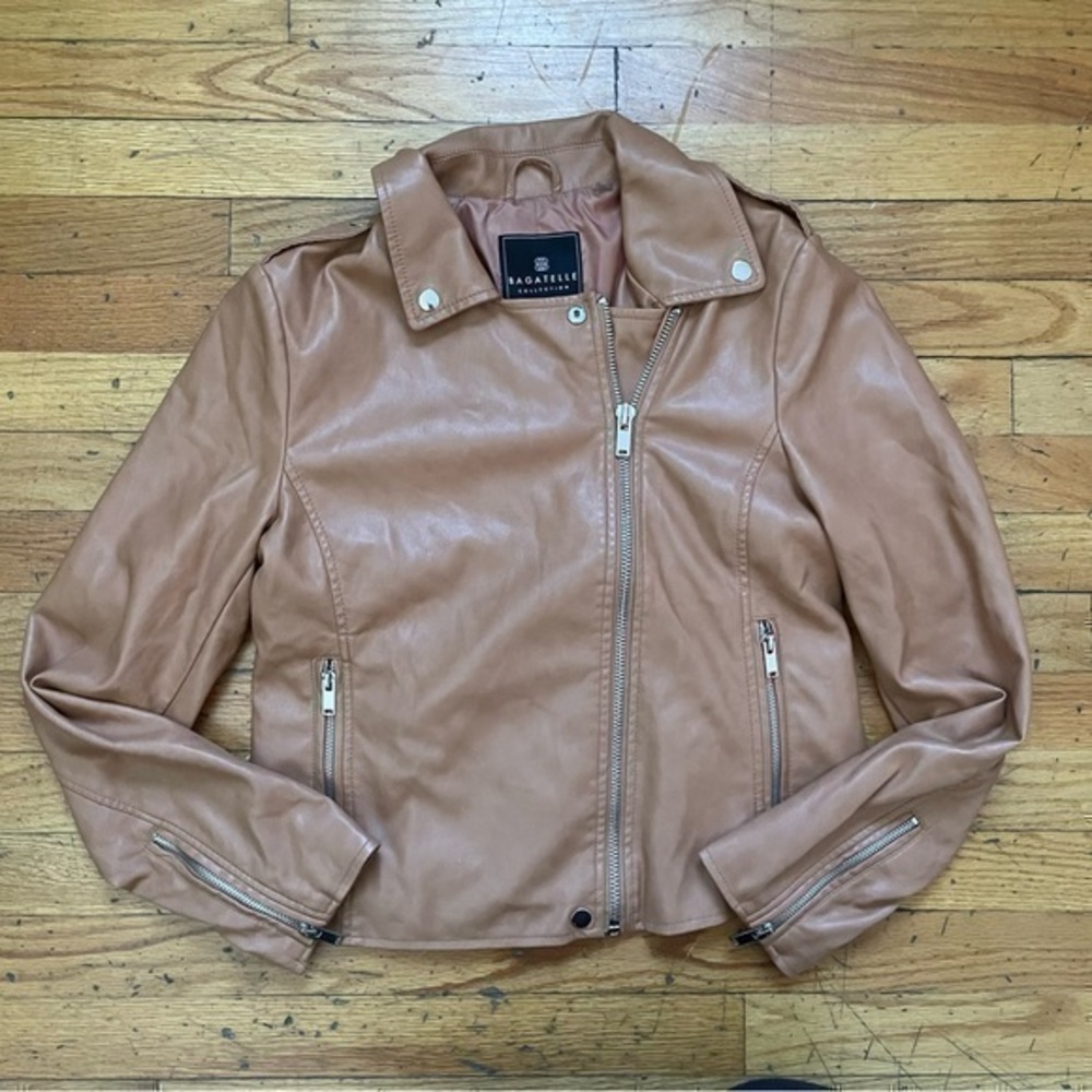 Bagatelle Tan Moto Jacket Size Medium